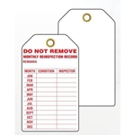 Safety Inspection Tag, Monthly Reinspection Record