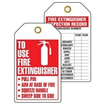 Safety Inspection Tag, How To Use Extinguisher and Inspection Record