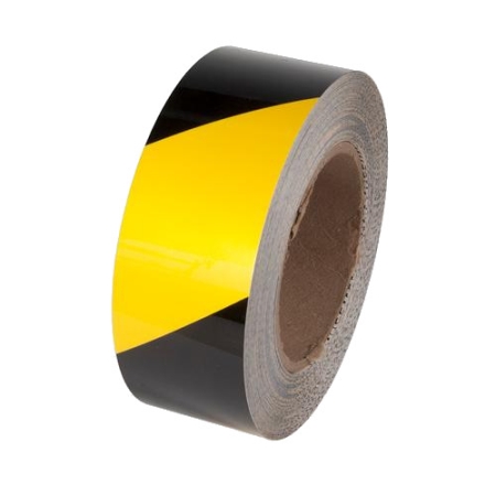 Tuff Mark Floor Marking Tape Yellow Black Stripe 2" x 100'