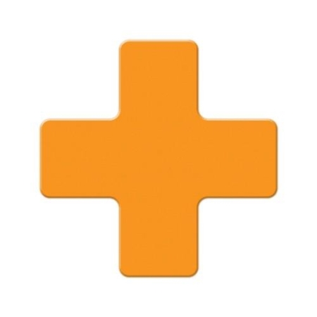 TuffMark + Shaped Floor Marking Orange 6" x 6" 20ct