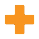 TuffMark + Shaped Floor Marking, Orange, 6" x 6", 20ct