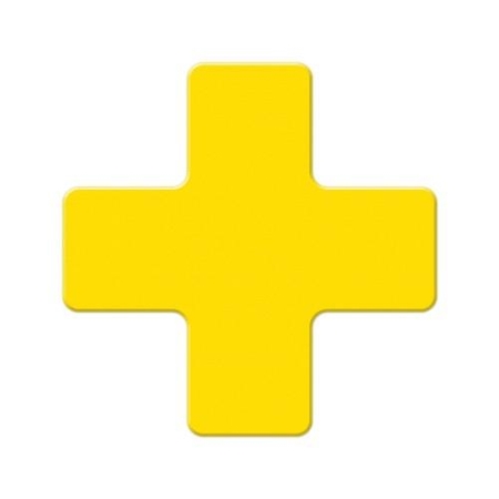TuffMark + Shaped Floor Marking Yellow 6" x 6" 20ct