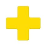 TuffMark + Shaped Floor Marking, Yellow, 6" x 6", 20ct
