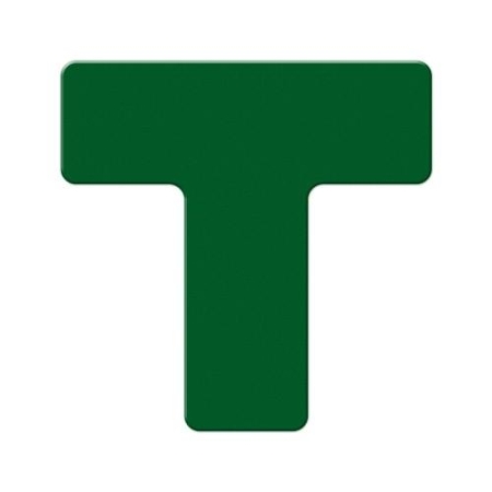TuffMark T Shaped Floor Marking Green 6" x 6" 20ct