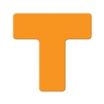 TuffMark T Shaped Floor Marking Orange 6" x 6" 20ct