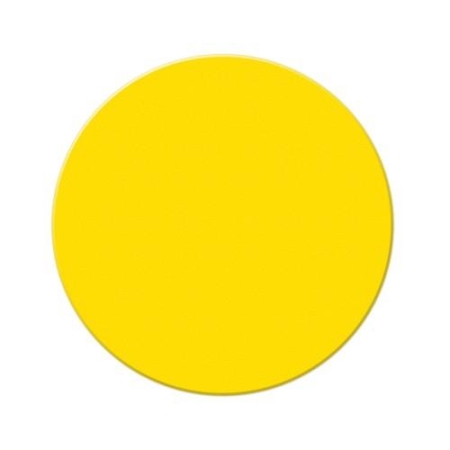 TuffMark Circle Shaped Floor Marking Yellow 6" x 6" 20ct