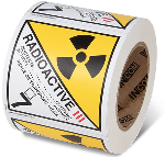 Radioactive III Label, Worded, 500ct Roll