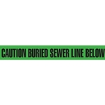 Utility Marking Tape, Caution Buried Sewer Line Below