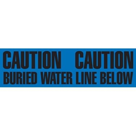 Utility Marking Tape Caution Buried Water Line Below 6" x 1000"