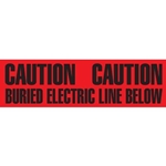 Utility Marking Tape, Caution Buried Electrical Line Below, 6