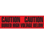 Utility Marking Tape Caution Buried High Voltage Below 6" x 1000"