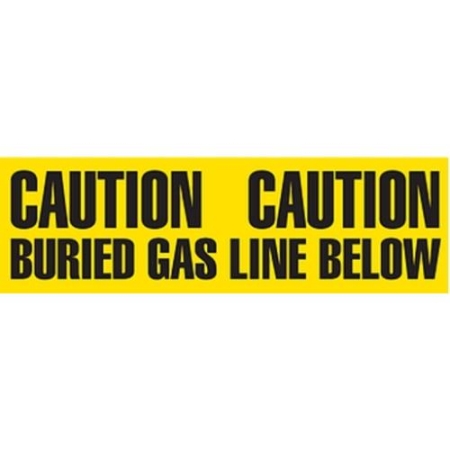 Utility Marking Tape Caution Buried Gas Line Below 6" x 1000"