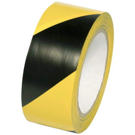 Hazard Warning Tape, Black Yellow, 3" x 108'