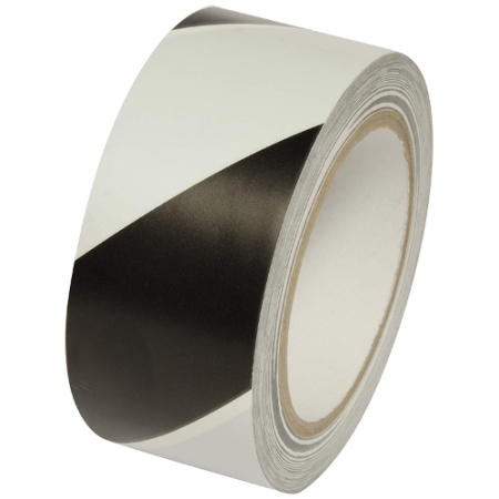 Hazard Warning Tape Black White 2" x 108'