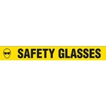 Floor Safety Message Tape Safety Glasses 3" x 54'