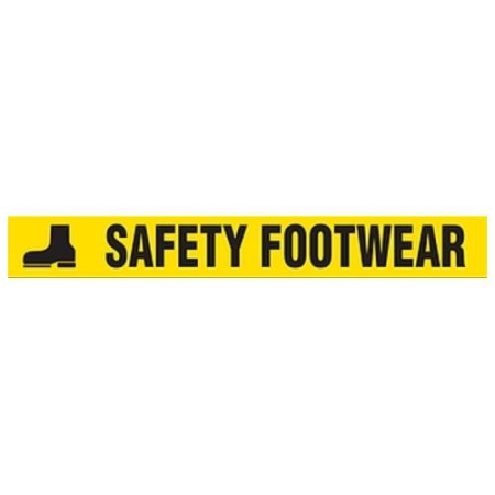 Floor Safety Message Tape Safety Footwear 3" x 54'
