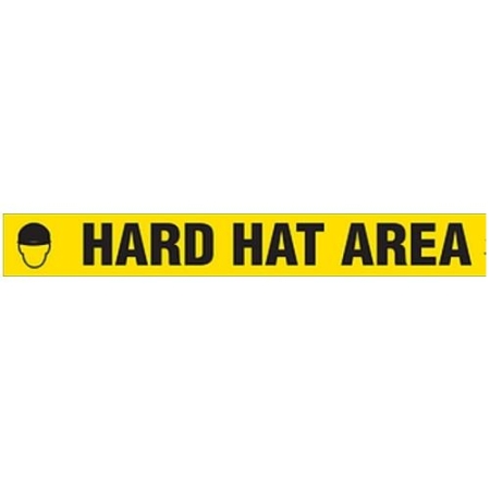 Floor Safety Message Tape Hard Hat Area 3" x 54'