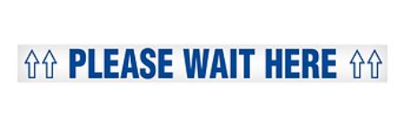 Floor Safety Message Tape Please Wait Here 2.25" x 54'