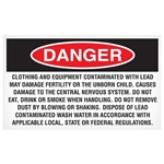 Abatement Labels, Clothing and Equipment Contaminated with Lead