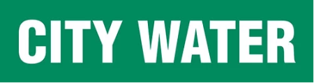 VynMark Pipe Marker, City Water