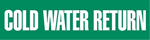 VynMark Pipe Marker, Cold Water Return