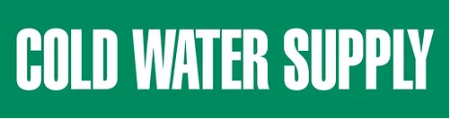 VynMark Pipe Marker, Cold Water Supply