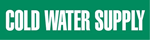 VynMark Pipe Marker, Cold Water Supply