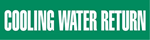 VynMark Pipe Marker, Cooling Water Return