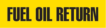 VynMark Pipe Marker, Fuel Oil Return