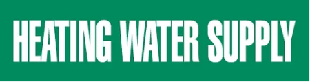 VynMark Pipe Marker, Heating Water Supply