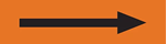 VynMark Pipe Marker, Orange with Black Arrow