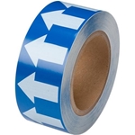 Directional Flow Pipe Marking Tape, Blue White, 2
