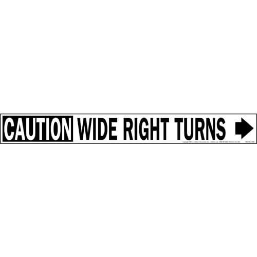 17" x 2" Vinyl Wide Right Turns Decal