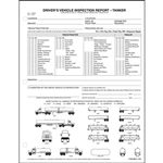 Detailed Driver's Vehicle Inspection Report, Illustrations, for Tankers, Snap-Out