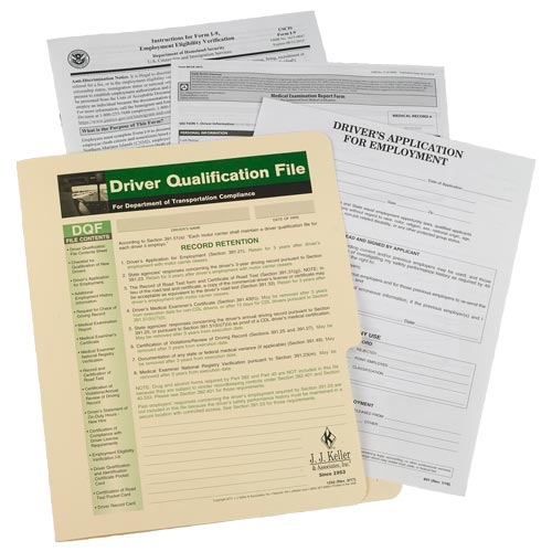 Driver Qualification File Packet Single Copy