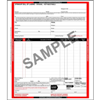 Hazardous Materials Straight Bill of Lading, 12 Entry Lines, Continuous, 4 Ply, Carbonless