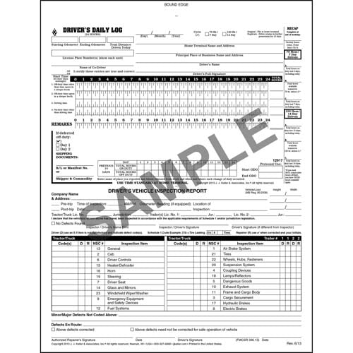 Canadian 2-In-1 Drivers Daily Log Book, 2 Ply, Carbonless
