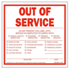 Out of Service Trailer Label