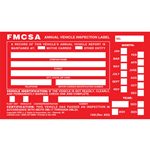 Annual Vehicle Inspection Label, Aluminum, Punch Boxes