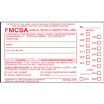 Annual Vehicle Inspection Label, Vinyl, Punch Boxes