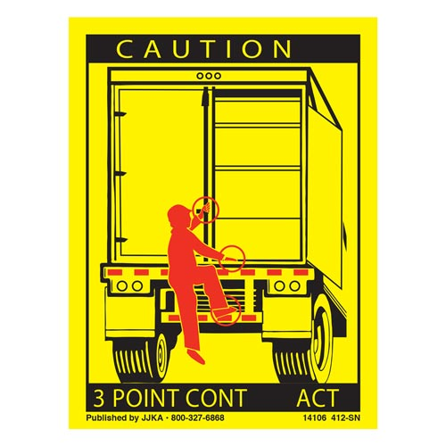 Trailer Swing Door 3 Point Contact Decal