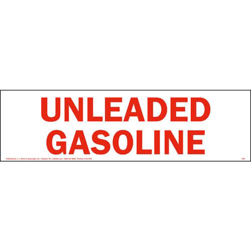 Unleaded Gasoline Decal