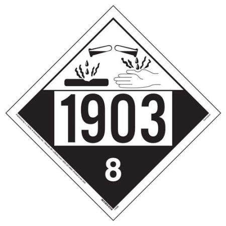 UN 1903 Hazmat Placard Vinyl