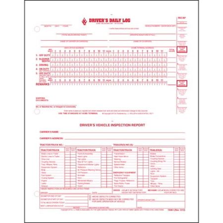 Oil Field Log with Daily Recap, DVIR 2 Ply Carbonless