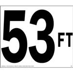 53' Trailer Length Vinyl Decal