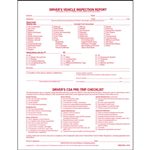 Detailed Driver's Vehicle Inspection Report, DVIR, CSA Checklist