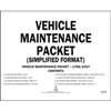 Vehicle Maintenance File Packets, Heavy Duty