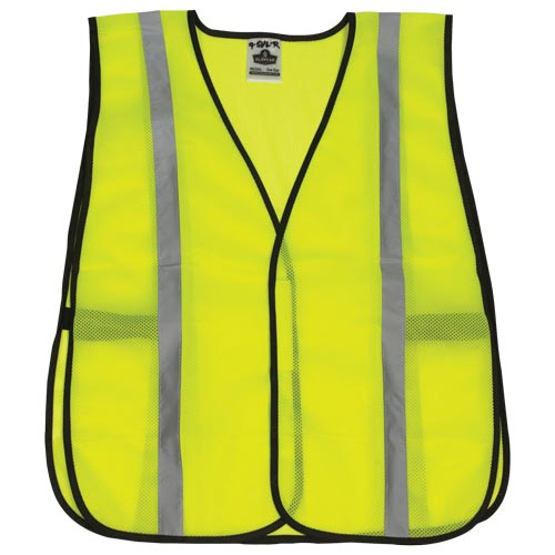 Standard Mesh Safety Vest with Silver Reflective Stripes