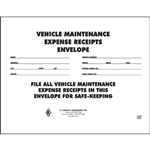 Vehicle Maintenance Receipt Envelope
