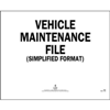 Vehicle Maintenance File Folder for Heavy Duty